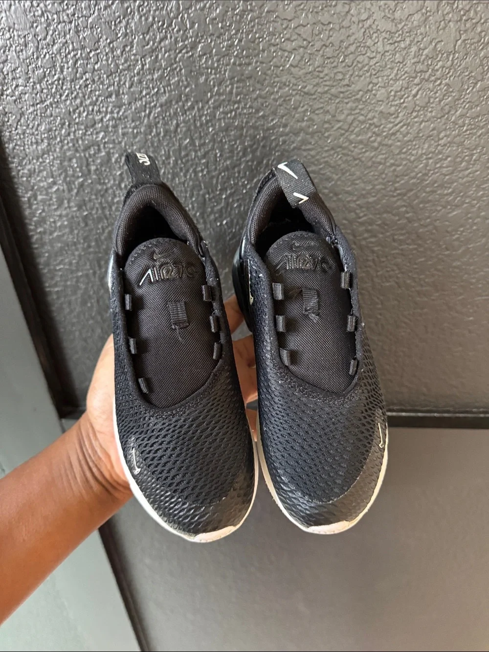 Nike Black White Air-cushioned Slip-On Trainers - needs shoe laces